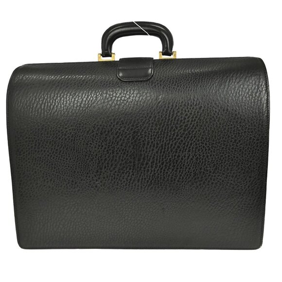 BURBERRY BLACK LEATHER DULLES BAG HANDBAG NQ01778 BN01 - Picture 2 of 10